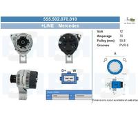 New Alternator for MERCEDES-BENZ:W202,B901,B902,B903,B904 0081549602