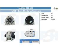 New Alternator for SEAT SKODA VW:POLO,RAPID,CORDOBA,FABIA I,PRAKTIK 03D903025D