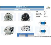 New Alternator for VW:TOUAREG,MULTIVAN V,KOMBI V Van,MULTIVAN T5,EUROVAN V Bus