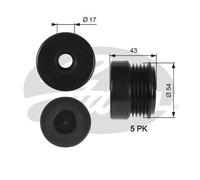GATES OAP7031 Alternator clutch pulley