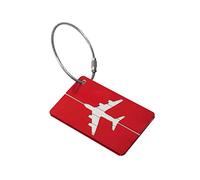 New Aluminium Luggage Tags Suitcase Label Name Address ID Bag Baggage Tag Travel, red