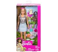 New Amazing Doll & Pet Care Playset - Fashion Doll with Puppy, Bunny & 9 Accessories for Feeding, Grooming & Animal Fun - Includes Tote Bag, Brush, Toys & More for Animal-Loving Kids -A16
