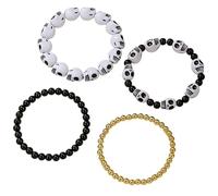 New Ambiance Halloween Bracelet Set, Witch Bracelet Set Wicked Merchandise, Funny Pumpkin Bat Halloween Bracelets Sets for Women Girls, Colorful Festive Adjustable Clay Bead (f)