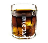 New Amsterdam Vodka Whisky Glass Tumbler Home Bar Pub Party Drinks Gift Present BBQ Bevelled Octagonal Shape