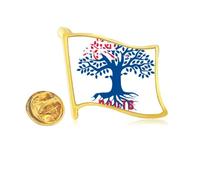 new ancestral faly flag roots Golden Metal Flag Lapel Pin Badge