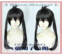 New Anime David Production Cosplay Huangouda Wig Black Long Double Horsetails Cosplay Wigs+ Wig Hat