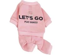 New Anti-Hair Adhesion Winter Dog Coat Stretchable Legs Full Coverage for Big Dogs Outdoor Use Outdoor Dog Clothing with Fleece Lining (Size:L,Color:Pink)