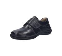 Josef Seibel New Anvers 02 Velcro Black leather Mens Riptape Shoes 44902-859100 in a Plain Leather in Size 46