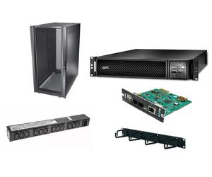 NEW APC AR3104 Netshelter SX 24U SRT1000RMXLI 1kVA UPS AP9565 PDU Rack Package