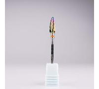 New* Apex® Professional Tungsten Carbide Electric Nail Drill Bit 3/32 inch, 2.35mm Shank for Gels, Acrylics, Nail Art, Manicure, Pedicure, Salon Professional Nails (Rainbow, Large Cone) (2X Coarse)