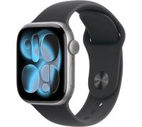 APPLE Watch Series 11 - 42 mm Space Grey Aluminium Case with Black Sport Band, S/M, Silver/Grey,Black
