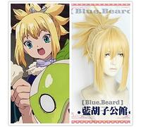 New Arrival Anime Dr.Stone Cosplay Kohaku Golden Costume Wig Heat Resistance Fiber Women's Synthetic Hair with Wig Cap