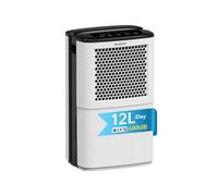 【New Arrival】ELECCI 12L/D Dehumidifiers with Drain Hose, 3.8L Water Tank, Auto Defrost, 24H timer, Continuous Drainage, R290, Ideal for 25m² Rooms.