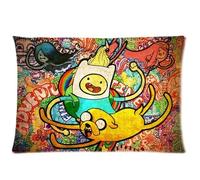 New Arrival Pillowcases Cover Adventure Time Decorative Pillowcases Cover Pattern Design For Kid's Gift Custom Zippered Pillow Cases Standard Size Inch 20*30 inches (Twin sides) PLC142