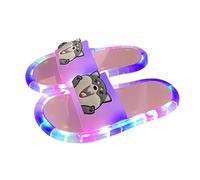 New Arrivals 2027 Ms. Europe and The States Soft Sole Chain Flat Bottom Word Pattern Women's Stone Beach Sandals, D Pink, 5 UK
