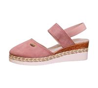 New Arrivals 2027 Women's Casual Sandals in Solid Colour with Flock Print, Closed Toe, Woven Bottom, Thick Bottom, Slanted Heel, Large Size, pink, 8.5 UK