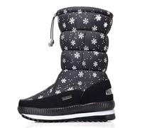New Arrivals 2027 Women's Winter Boots with Thick Sole Fleece Protection Plain Slip On, multicoloured, 6 UK
