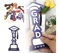 New Arrivals for Graduation Season Wooden Desktop Ornaments for Graduation Party Back to School 2025 Decorations for the Back to School Season Three Wooden Ornaments the 2025 (B, 10 x 22.5 cm)