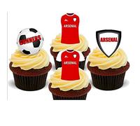New Arsenal Gunners Mix 2018 - 12 Edible Stand Up Premium Wafer Card Cake Toppers Decorations