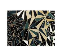 New Art Deco Geometric Pattern Emerald Green And Gold,500 Pieces Puzzles for Adults-Wooden Jigsaw Puzzle for Adults Elderly