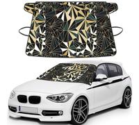 New Art Deco Geometric Pattern Emerald Green And Gold, Car Windshield Cover, Protective Windscreen Cover - Snow Ice Sun UV Dust Water Resistant - Fit for Most Cars