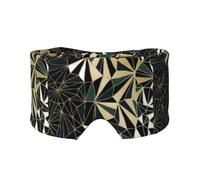 New Art Deco Geometric Pattern Emerald Green and Gold, Full Eye Covers Light Blocking Eye Mask Sleep Eye and Ear Muffs