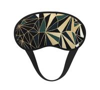 New Art Deco Geometric Pattern Emerald Green and Gold, Full Eye Covers Light Blocking Eye Masks Blackout Sleep Eye Muffs