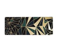 New Art Deco Geometric Pattern Emerald Green And Gold,Mouse Pad Large Desk Pad Computer Keyboard Mouse Mat With Non Slip Rubber Base 30 x 80 cm