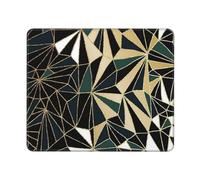 New Art Deco Geometric Pattern Emerald Green And Gold, Mouse Pad, Non-Slip Rubber Base Mouse Pad,Waterproof Mouse Mat