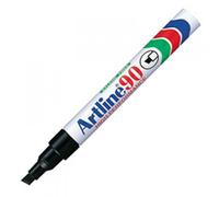 New , Artline 90 Permanent Marker Xylene-free Chisel Tip 2-5mm Line Black Ref A901 [Pack 12]