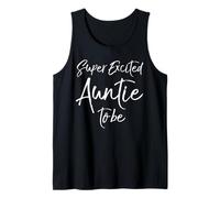 New Aunt Gift Pregnancy Reveal Super Excited Auntie to Be Tank Top