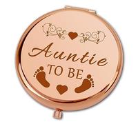 New Aunt Gifts for Sister Friend Auntie To Be Compact Makeup Mirror Future Aunt Gifts First Time Auntie Gifts Christmas Birthday Gifts Pregnancy Announcement Gifts for Auntie
