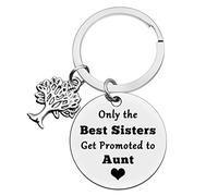 New Aunt Gifts for Sisters Only the Best Sisters Get Promoted to Aunt Keyring Auntie to be Gifts First Time Aunt Gifts Pregnancy Announcement Gifts for Sisters Friends