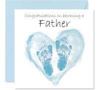 New Baby Boy Card for Father - Congrats Becoming - Well Done Congratulations Card for New Father, 145mm Welcome To The World Greeting Cards