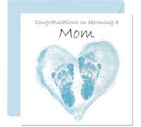 New Baby Boy Card for Mom - Congrats Becoming - Well Done Congratulations Card for New Mom, 145mm Welcome To The World Greeting Cards