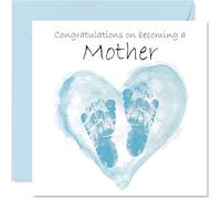 New Baby Boy Card for Mother - Congrats Becoming - Well Done Congratulations Card for New Mother, 145mm Welcome To The World Greeting Cards