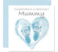 New Baby Boy Card for Mummy - Congrats Becoming - Well Done Congratulations Card for New Mummy, 145mm Welcome To The World Greeting Cards