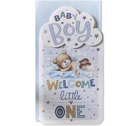 New Baby Boy Card ~ Welcome To The World Baby Boy ~ Lovely Card For The New Parents.