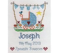 New Baby Boy Sampler Cross Stitch Kit