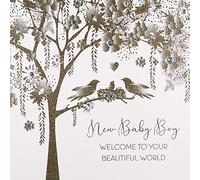 New Baby Boy, Welcome to your Beautiful World #GS44 Handmade Greeting Card by Five Dollar Shake