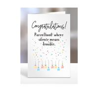 New baby brother card, funny, joke, gifts, present, Parenthood: where silence means trouble, A5-235_55