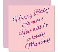 New Baby Card Girl or Boy You will be a Lovely Mummy for Baby Shower, Well Done Congrats New Cards, Welcome To The World Home Gifts, 145mm Greeting Cards for Parents
