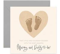 New Baby Card - 'Most Amazing Parents To Be' - Lovely Sentiment for Pregnancy Announcement to Mummy and Daddy - Keepsake Memory Cards - Blank Inside with Envelope
