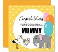 New Baby Card Unisex, Baby Announcement Mummy