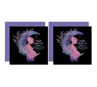 New Baby Card Unisex - Great Adventure - Pregnancy Baby On The Way Cards, Expecting A Baby, Congrats New Mum Cards, 145mm x 145mm Baby Greeting Cards for Future Mother Father Parents (Pack of 2)