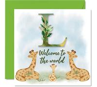 New Baby Card Unisex - Welcome to the world L - Congratulations Baby Cards Newborn, Well Done Congrats New Cards, Welcome To The World Home Gifts, 145mm Greeting Cards for Parents