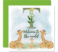 New Baby Card Unisex - Welcome to the world T - Congratulations Baby Cards Newborn, Well Done Congrats New Cards, Welcome To The World Home Gifts, 145mm Greeting Cards for Parents