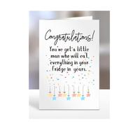 New baby cards boy, funny, joke, gifts, present, You’ve got a little man who will eat everything in your fridge in 12 years, A5-235_87
