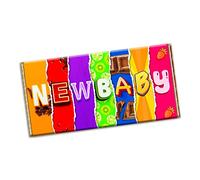 New baby Chocolate Bar Wrapper Novelty Gift Present for new born baby shower (#1270) (without chocolate bar)