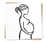 New Baby Congratulations Card For New Mum To Be - Pregnancy Celebration Card - Maternity Leave Card For Expectant Mum - Beautiful Minimal Design